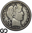 1904-O Barber Half Dollar, Strong Full Rims
