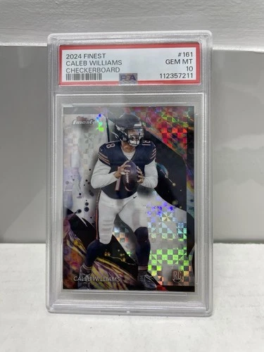2024 Topps Finest Uncommon Caleb Williams #161 Checkerboard Refractor (RC)PSA 10