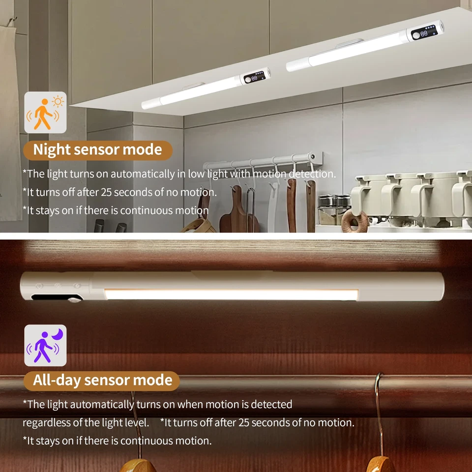 Rechargeable LED Motion Sensor Under Cabinet Lights, 15In, 2PCS - Image 2 of 4