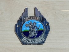 Vintage Winged St Christopher Car Badge Safety Courtesy