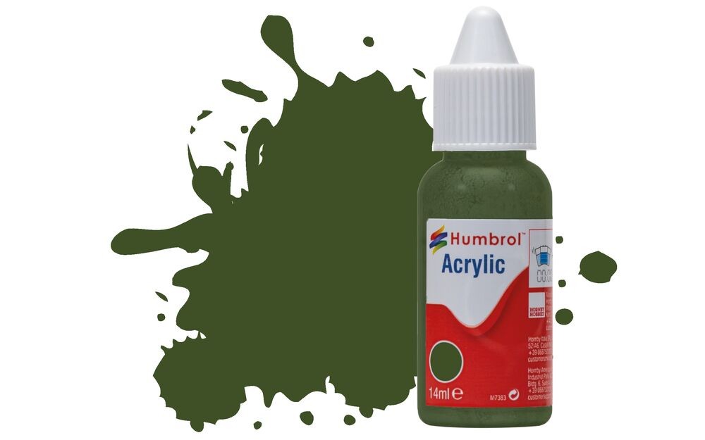 Humbrol DB0242 Acrylic Paint 242 RLM 71 Dunkelgrun Matt 14ml Dropper Bottle - Image 3