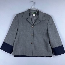 Harve benard holtzman blazer Jacket Womens Size 8 2 button Up lined Gray