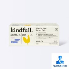 Chicken and Salmon Pate Variety Pack Wet Cat Food - Kindfull™ 36oz/12ct 6.27 per gallon