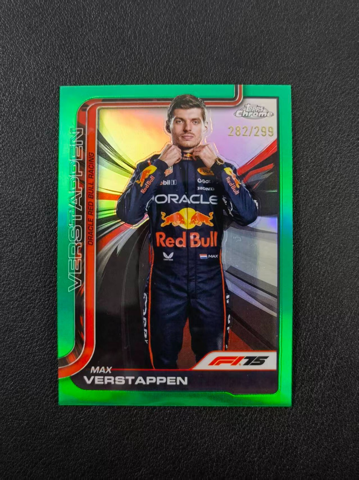 2025 Topps Chrome F1 Max Verstappen Portrait Teal 282/299 #1 WTS