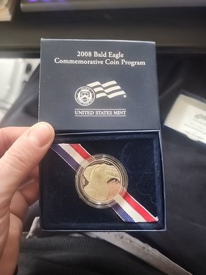2008-S Bald Eagle Commemorative Half Dollar Proof w Box&COA