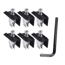6Pcs Solar End Clamp Middle Clamp Solar Panel Bracket Edge Pressed Support