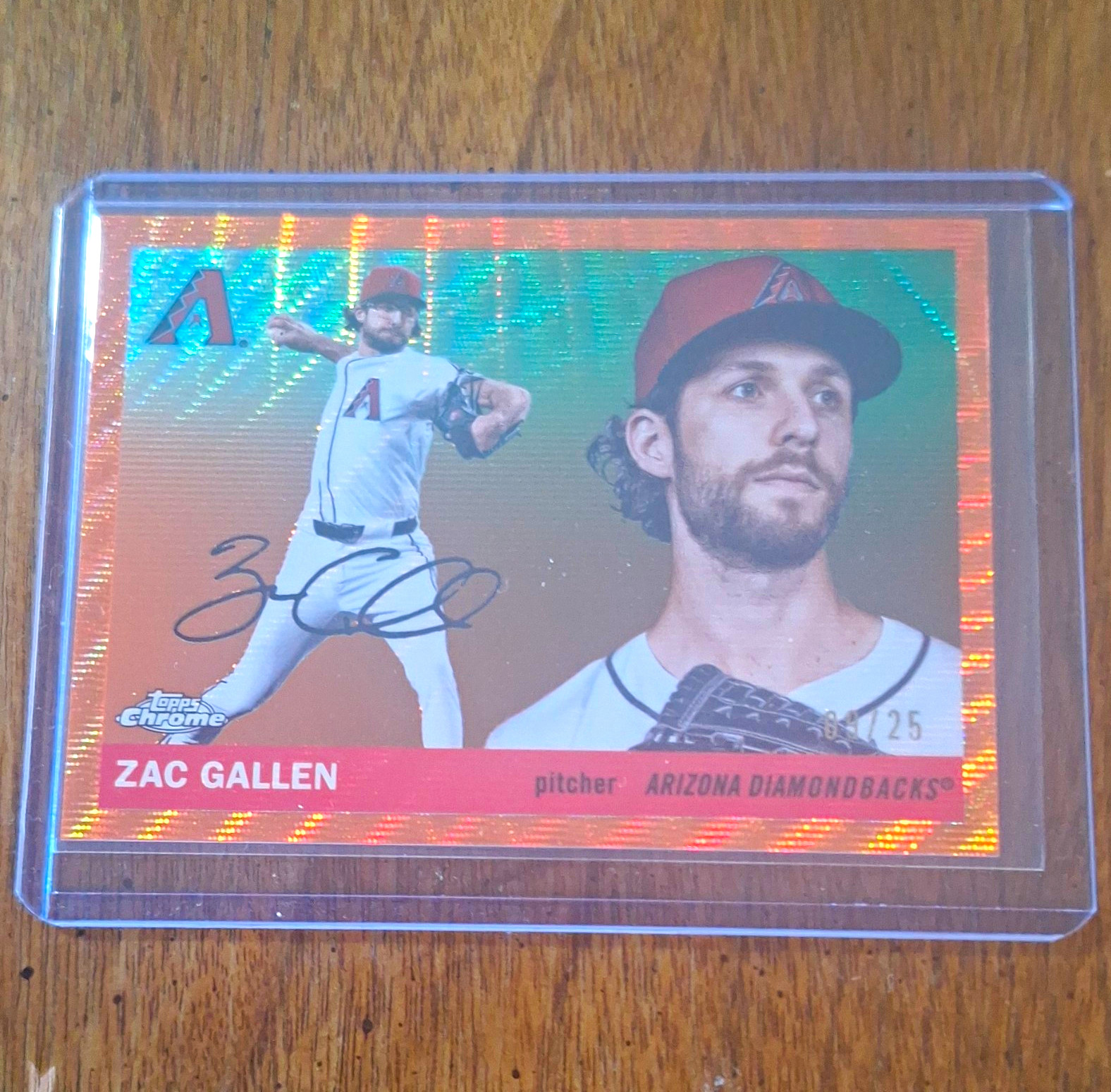 Topps Chrome 2025 Zac Gallen Auto #38 Arizona Diamondbacks /25