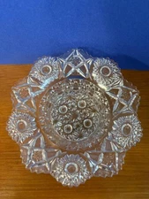 American Brilliant Deep Cut vintage glass bowl