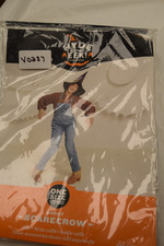 Hyde and Eek, Adult Scarecrow, Hat-Wrist Cuffs- Ankle Cuffs, Size One-Size, New