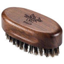 Natural Boar Bristle Beard Brush Black Walnut Wood Travel Size Small Beard Comb
