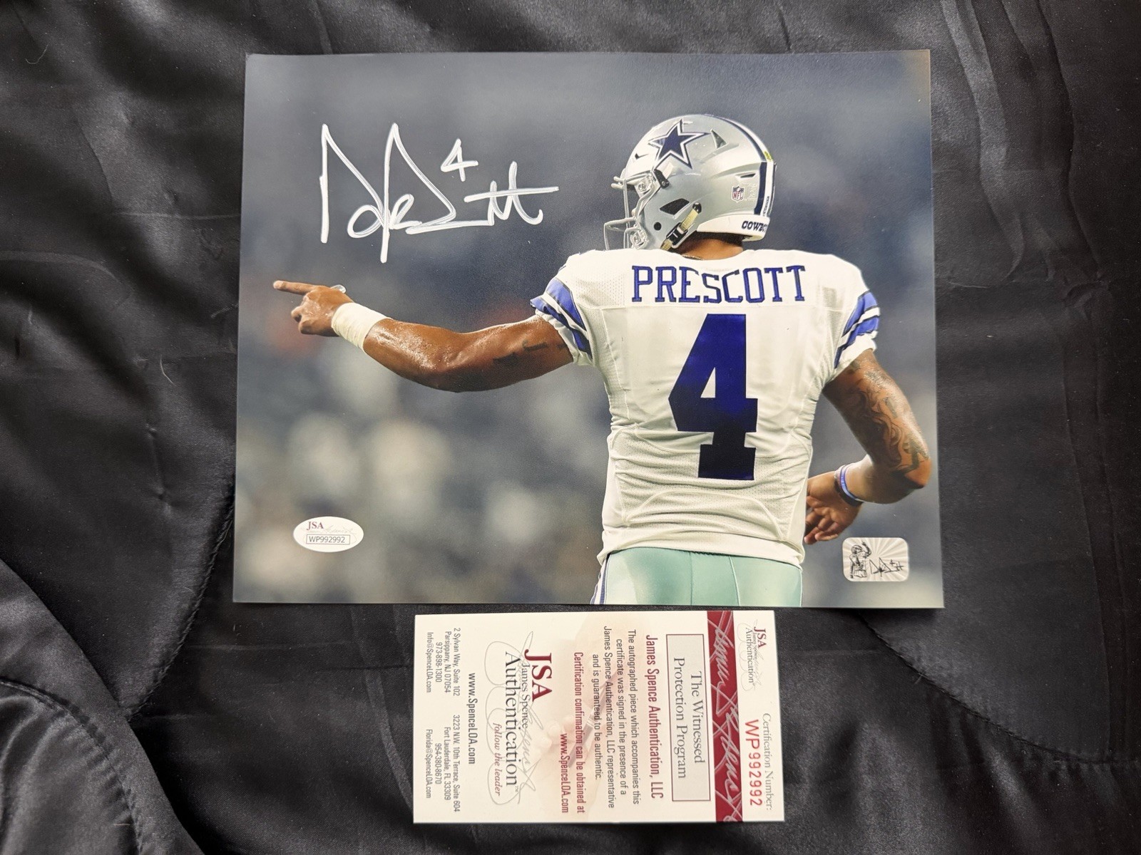 Dallas Cowboys Dak Prescott Signed 8x10 Autograph Photo JSA Dak Hologram Sticker