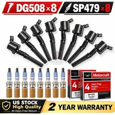 8x Motorcraft Dg508 Ignition Coils Sp479 Spark Plugs For Ford F150 Mustang 4.6l