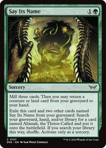 Say Its Name 197 Common Duskmourn: House of Horror Magic: The Gathering