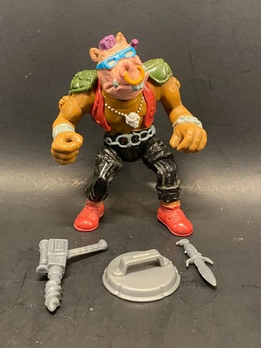 Vintage 1988 Teenage Mutant Ninja Turtles Playmates TMNT Bebop Figure Complete