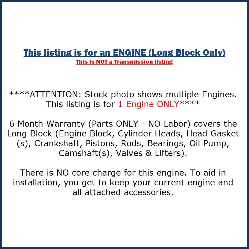 2019 Chevrolet Malibu 1.5L Engine Motor OEM 108K Miles - LKQ415188232