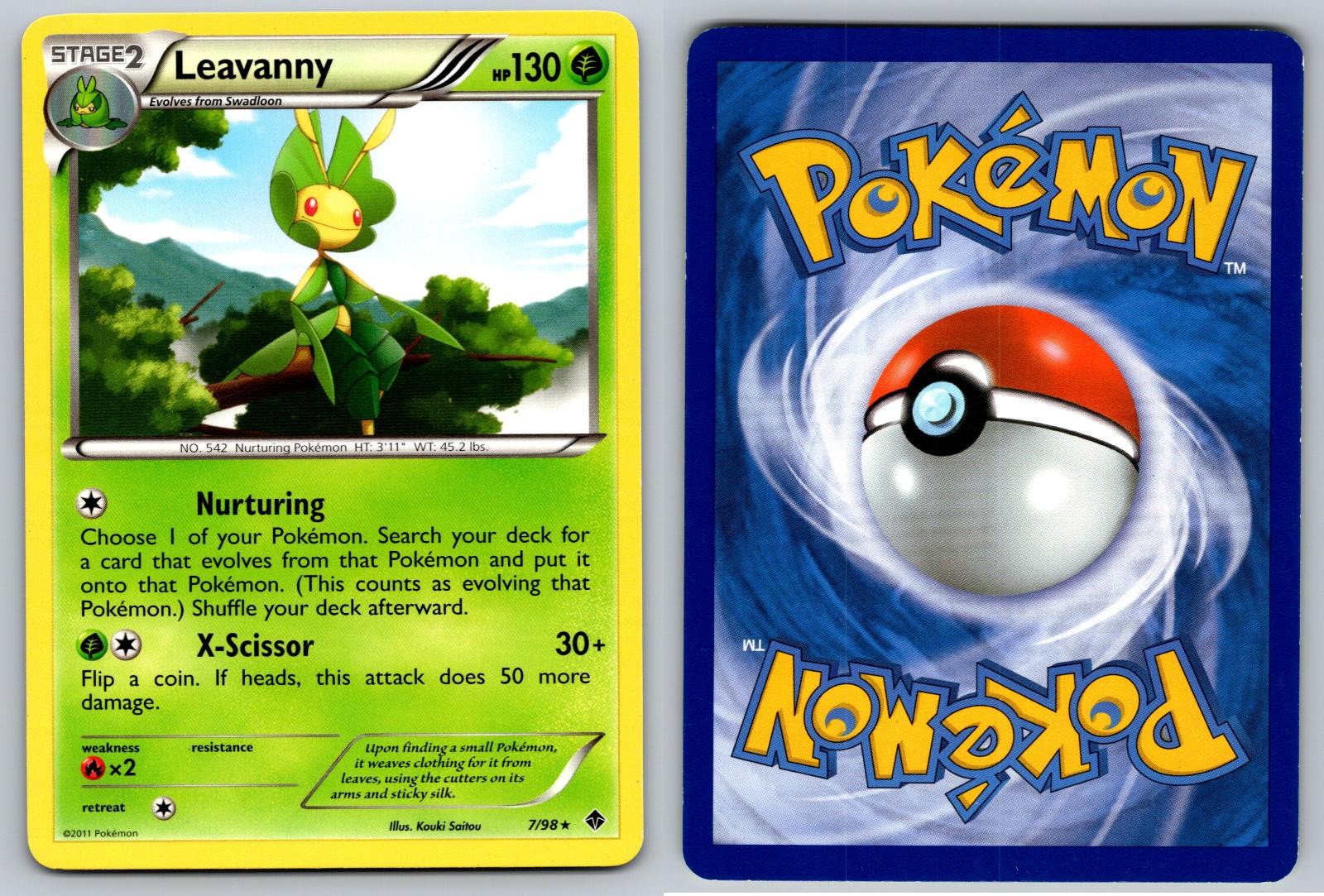 LEAVANNY 7/98 RARE EMERGING POWERS POKEMON LP