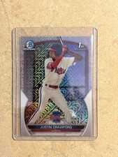 2023 Bowman Chrome Prospects Justin Crawford 1st Bowman Mojo Refractor #BCP-3