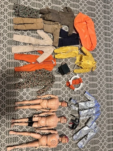 1964 Gijoe Lot Vintage Hasbro Action Soldier Sailor Marine And Pilot