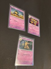 Pokemon Abra 063/165 Kadabra 064/165 Alakazam 082/167 cosmos holo bleed 4 swirls