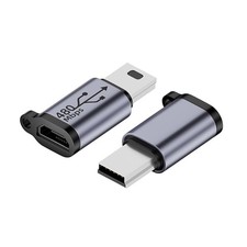 2 Pack Mini USB to Micro USB Adapter,Micro USB Female to Mini USB 2.0 Male Co...
