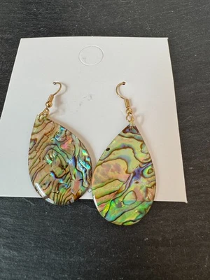 Abalone Ohrringe Ohrhänger beweglich Gesamtlänge: ca. 57 mm - Bild 1 von 4