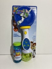Disney Pixar Toy Story Buzz Lightyear Bubble Wand Lights Sounds Bubble Blower