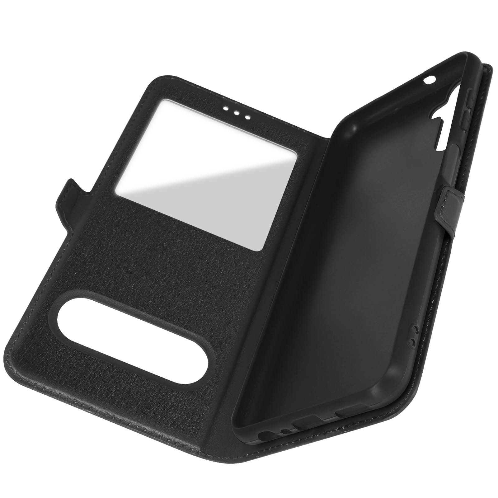 Housse Folio Galaxy A14 Double Fenêtre Idéale pour les Trajets en Train - 2