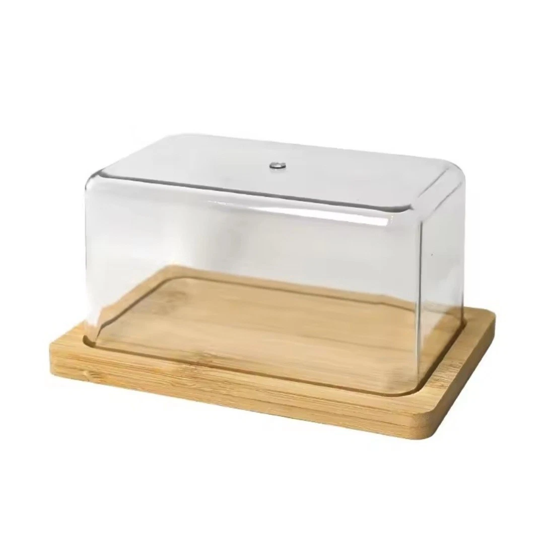 Bamboo Butter Dish Plate With Clear Lid - Storage Container for Kitchen and Home
Opens in a new wind