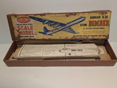 Guillows 1952 Extremely rare 50SDC-1 Convair B-36: A 16'' wingspan ''Atom Bomber'' 