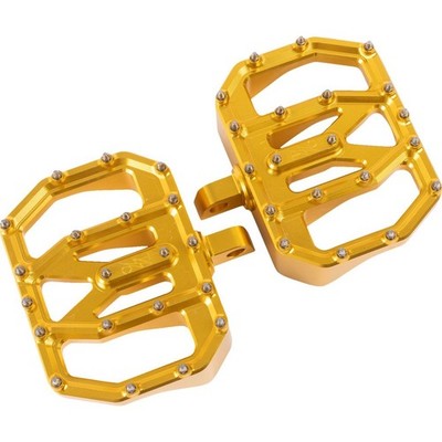 Thrashin Supply Company Mini Aggressor Floorboards - Gold - Rear TSC-2031-5-D
