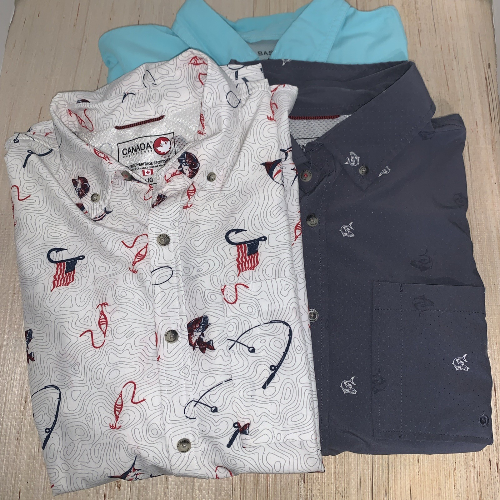Assorted Men's Large Pocket Button Down Short Sle… - image 1
