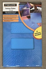 Fiskars Texture Plates Energy 4 Textures Dots, Bubbles, Fabric, Squares New