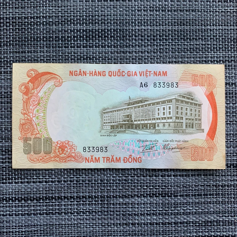 Vietnam War Era Banknote South Vietnamese 500 DONG 1972 Currency. Paper Money. - Image 3 of 4