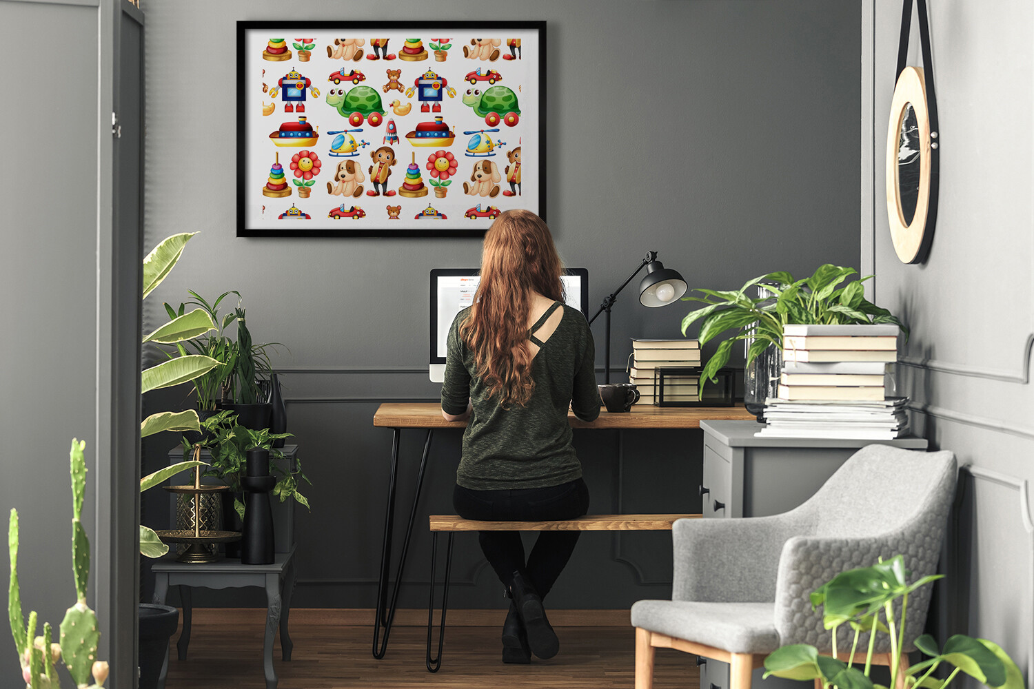 Quadro Tulup MDF incorniciato decorazione parete 100x70 cm immagine stanza giocattoli foto 2