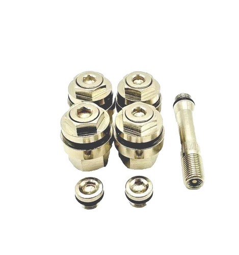 Flush Fit Wheel Valve Kit for Alloys, Car, Van, Karting. 7 Piece Bolt In Kit - Picture 2 of 5