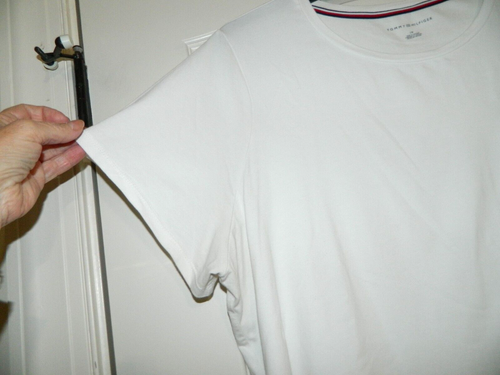 T-shirt donna Tommy Hilfiger bianca elasticizzata taglia 1X - Foto 3 di 5