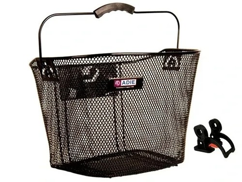 Adie Black Metal Mesh Bike Bicycle Cycle Quick Release Handlebar Basket Black