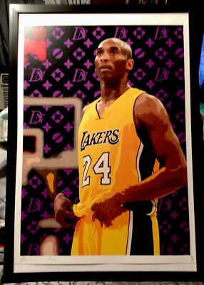 DEATH NYC - Kobe Bryant,  10min Ko B  -  Lithograph 12.5  X 17.5  Signed Pop Art