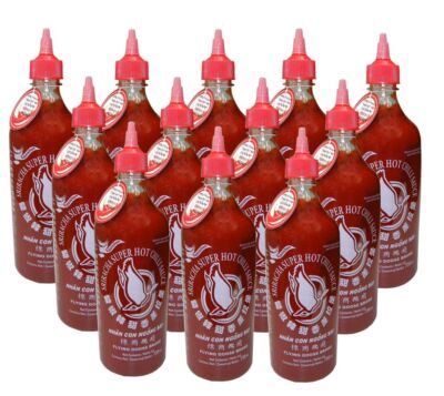 12er Pack - FLYING GOOSE Sriracha sehr scharfe Chilisauce SUPERSCHARF (12x730ml)