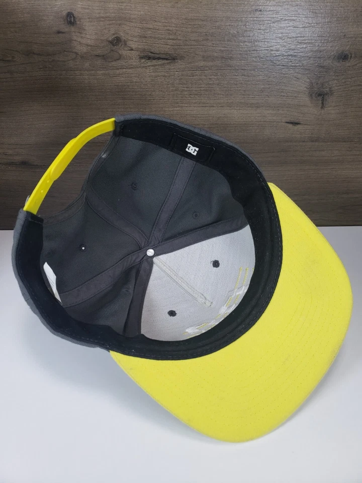 DC Shoes Snapback Velton Gris Amarillo Sombrero de Patín Gorra OSFA Monopatín Ajustable Foto 3 de 4