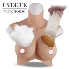 No Oil Boobs for Crossdresser Breast Plate Fake Chest Silicone Breast Forms
