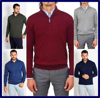 Maglione uomo collo alto con zip Noble Wilde - Cappelleria Bacca
