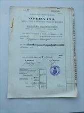 San Chirico Raparo 1921- Opera Pia Orfanotrofio Bentivenga  mandato di pagamento