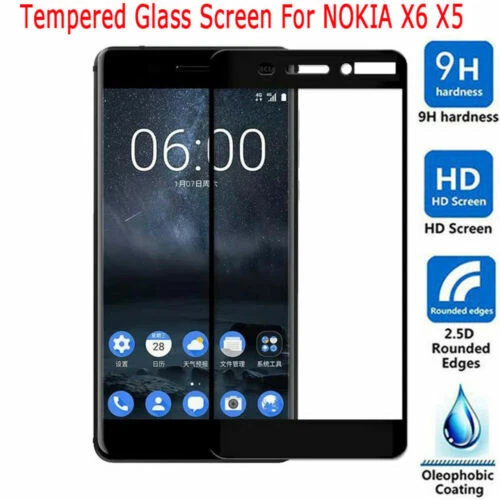 Tempered Glass Screen Protectors for Nokia Black