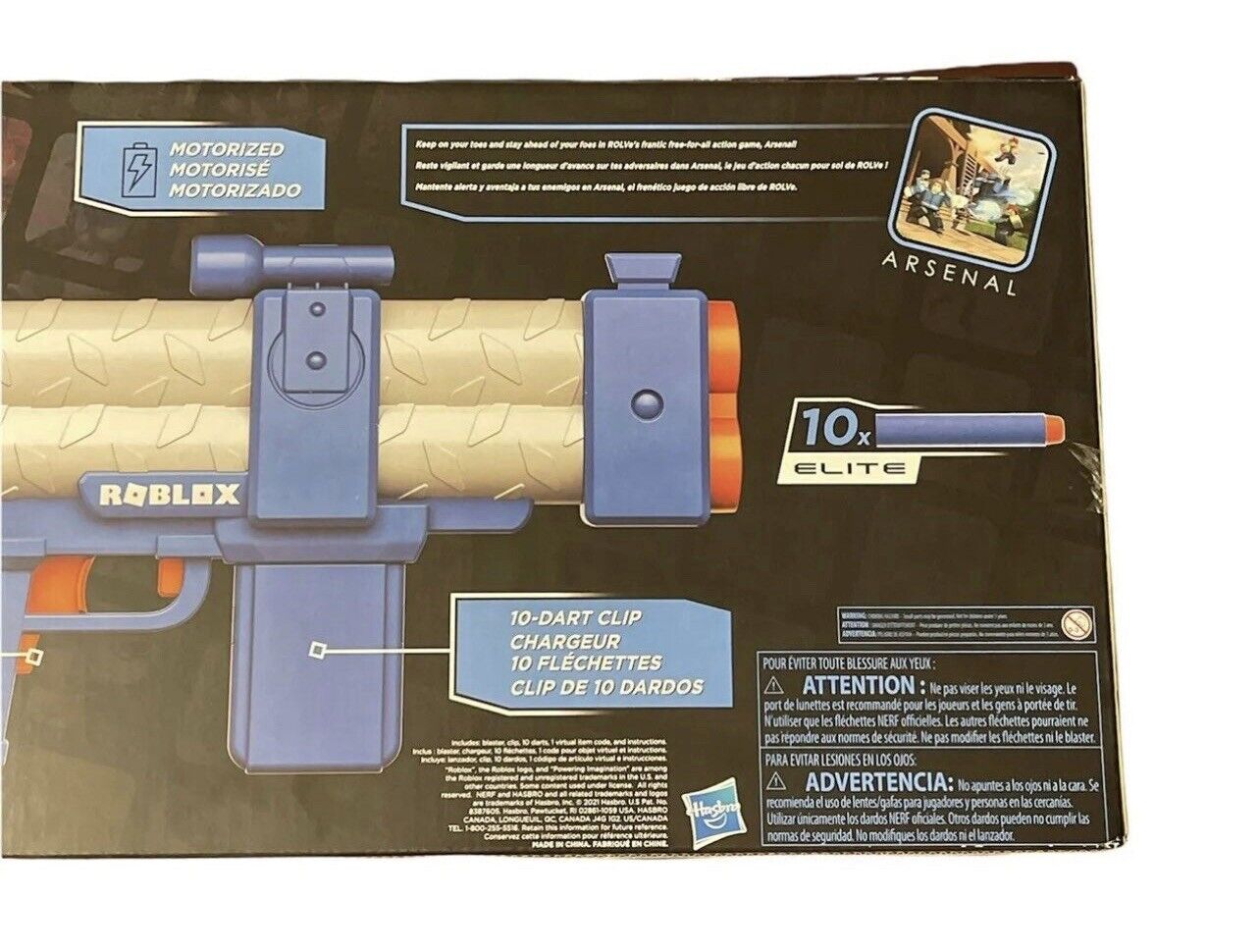 Lançador de Dardos Nerf Roblox Arsenal Pulse Laser F2485 - Hasbro