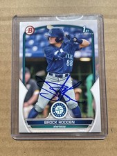 Signed 2023 Bowman Draft Brock Rodden Seattle Mariners 1st Bowman Autographed