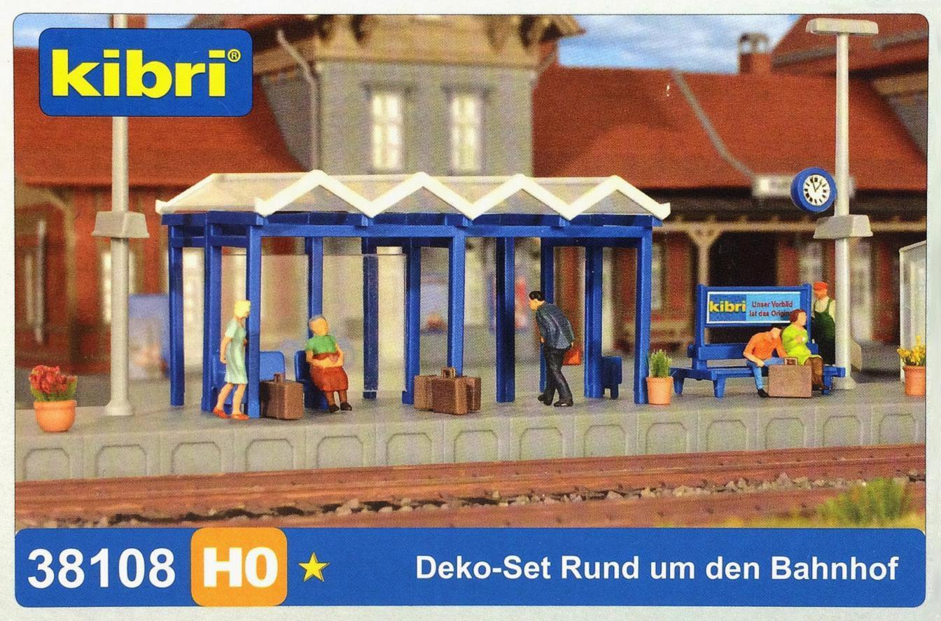 Kibri 38108 ( 8108 ) Spur H0 - Deko- Set " Rund um den Bahnhof " NEU und OVP