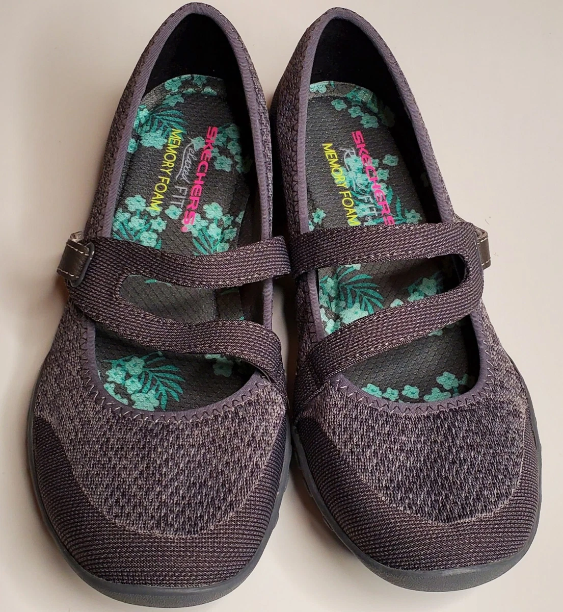 Mujer hermosa Roux cocodrilo Skechers Women&#039;s Breathe Easy Lucky Lady Relaxed Fit Gray Mary Jane  23005 Sz 6 | eBay