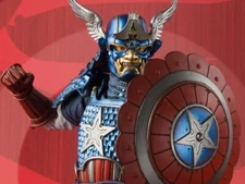 Marvel Tamashii Nations Bandai Mei Sho Manga Realization Samurai Captain America