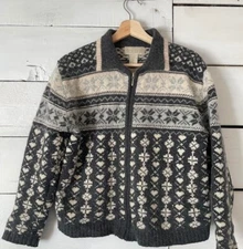 Vintage Lambswool and Angora blend zip up sweater